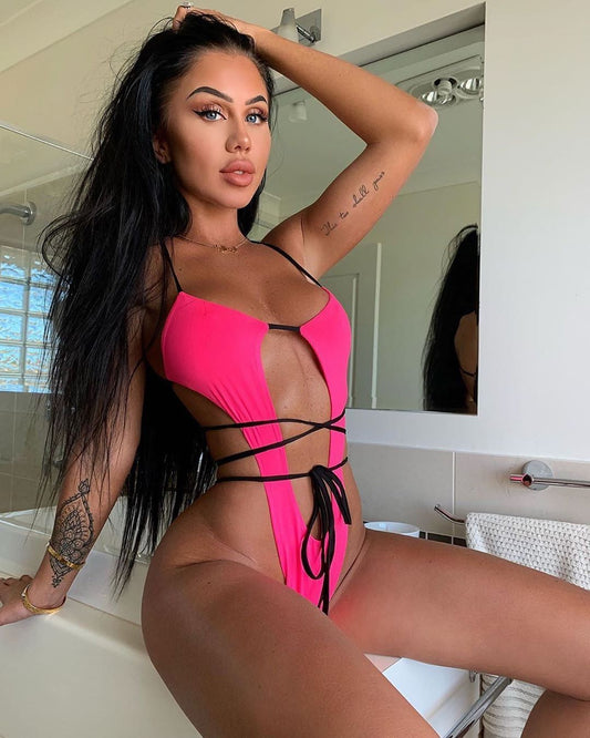 Cross Band One-piece Swimsuit