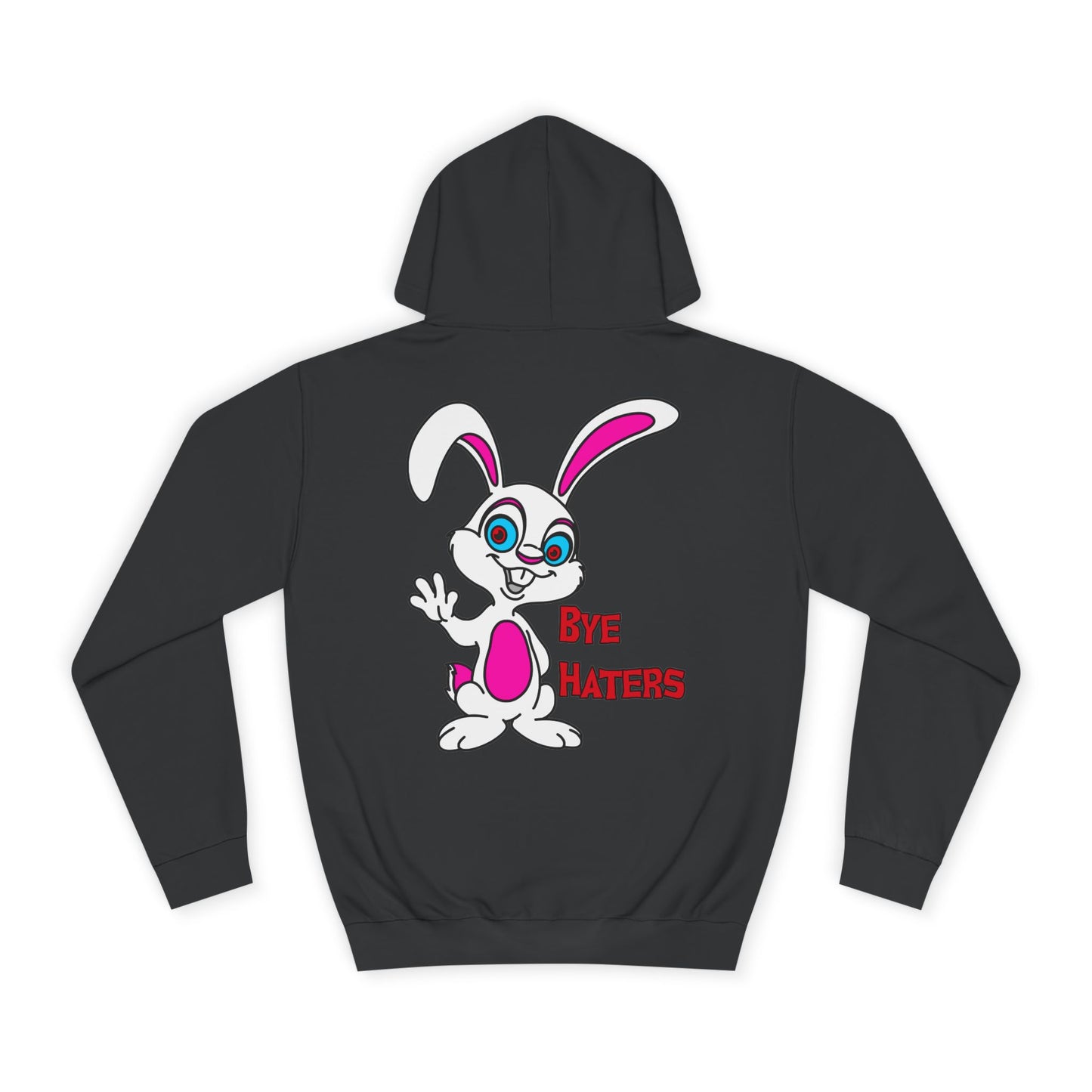 Bye Haters Bunny, Rad Moto Bunny, Unisex Hoodie - Biker Style Sweatshirt for Motorcycle Enthusiasts