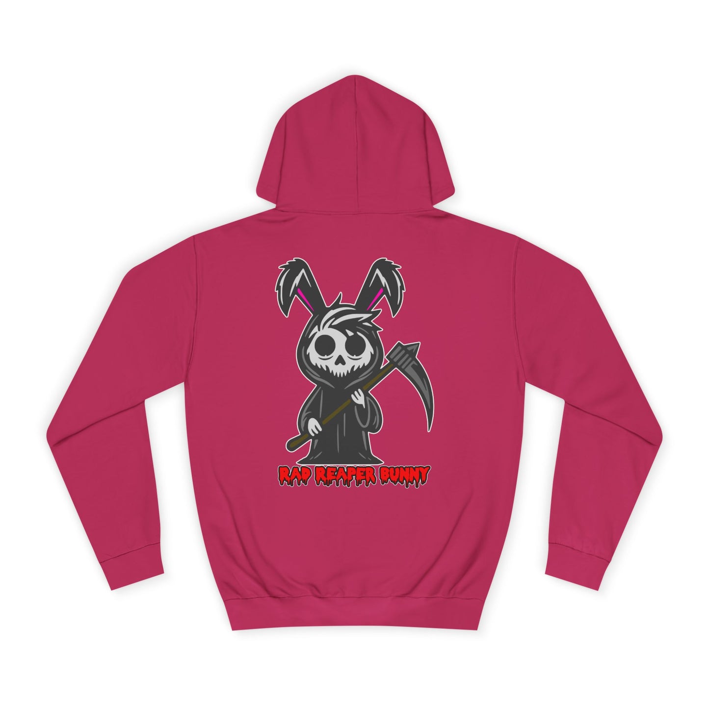 Rad Reaper Bunny, Rad Moto Bunny, Unisex Hoodie - Biker Style Sweatshirt for Motorcycle Enthusiasts