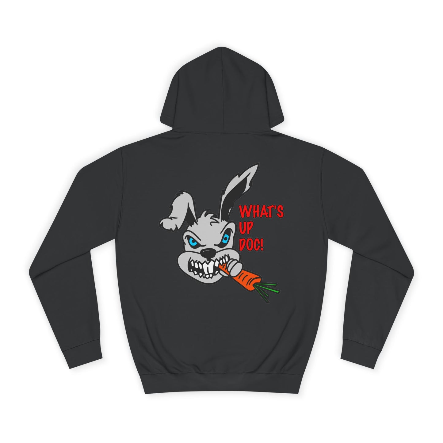 What's up Doc Bunny, Rad Moto Bunny, Unisex Hoodie - Biker Style Sweatshirt for Motorcycle Enthusiasts