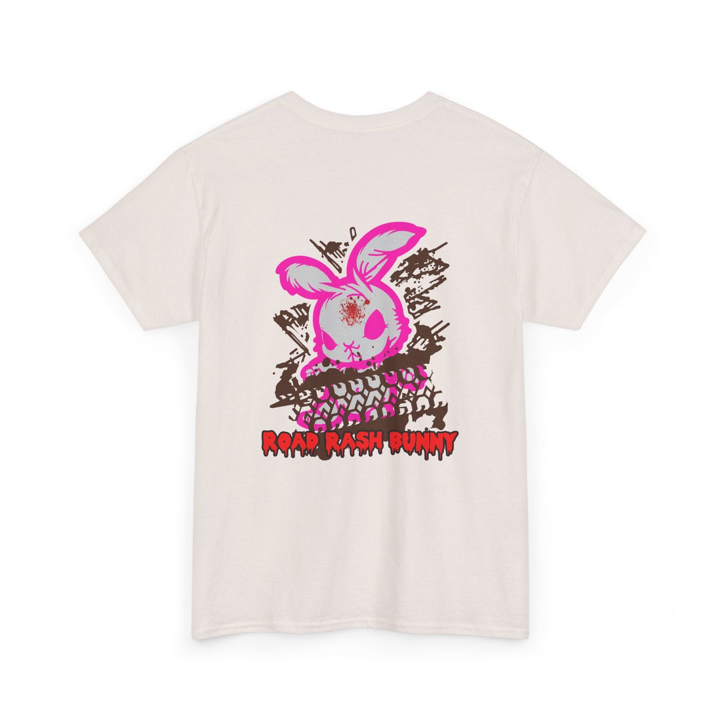 Road Rash Bunny, Rad Moto Bunny, Heavy Cotton T-Shirt
