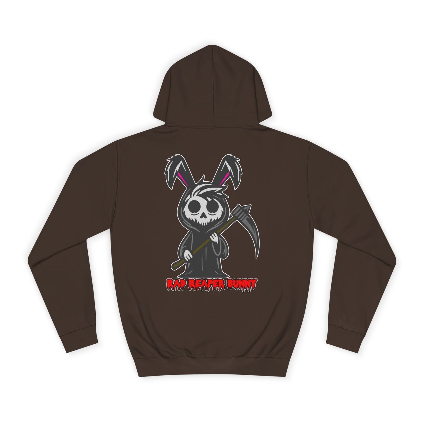 Rad Reaper Bunny, Rad Moto Bunny, Unisex Hoodie - Biker Style Sweatshirt for Motorcycle Enthusiasts