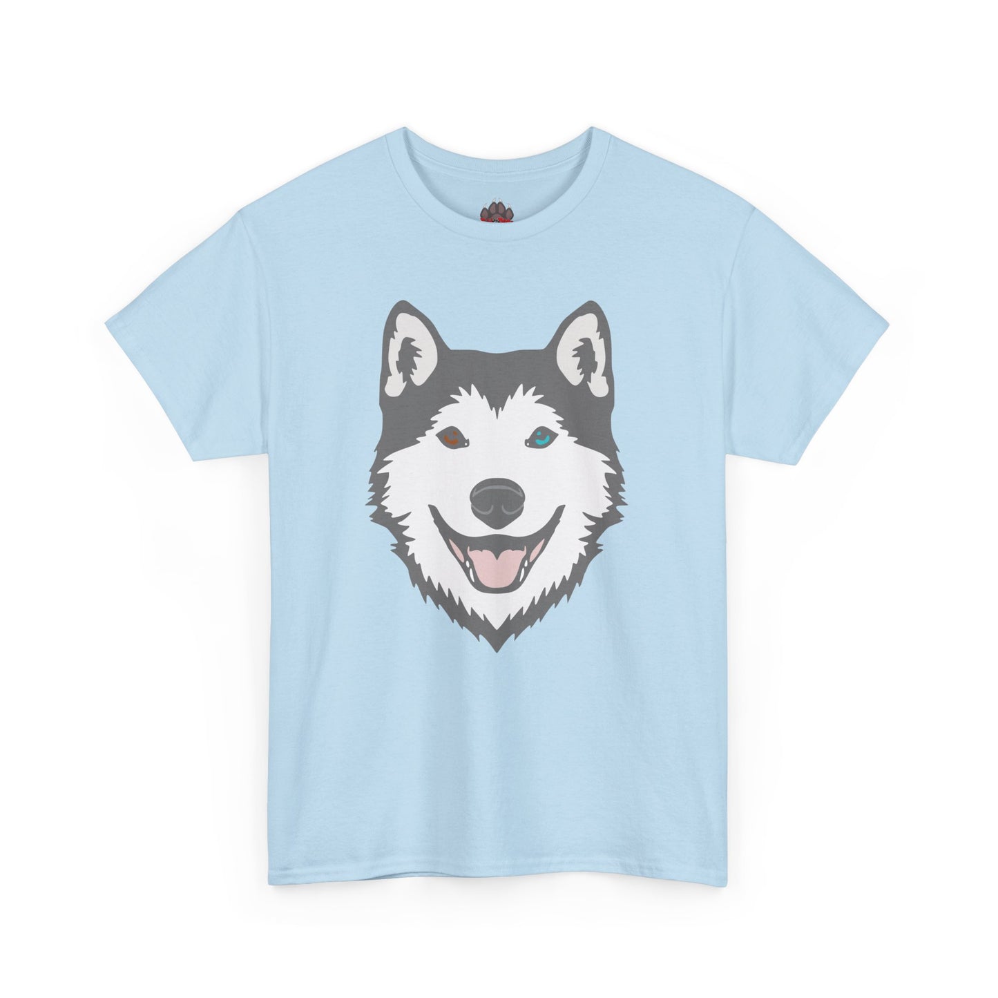 Bi Eyed Husky. Heavy Cotton T-Shirt