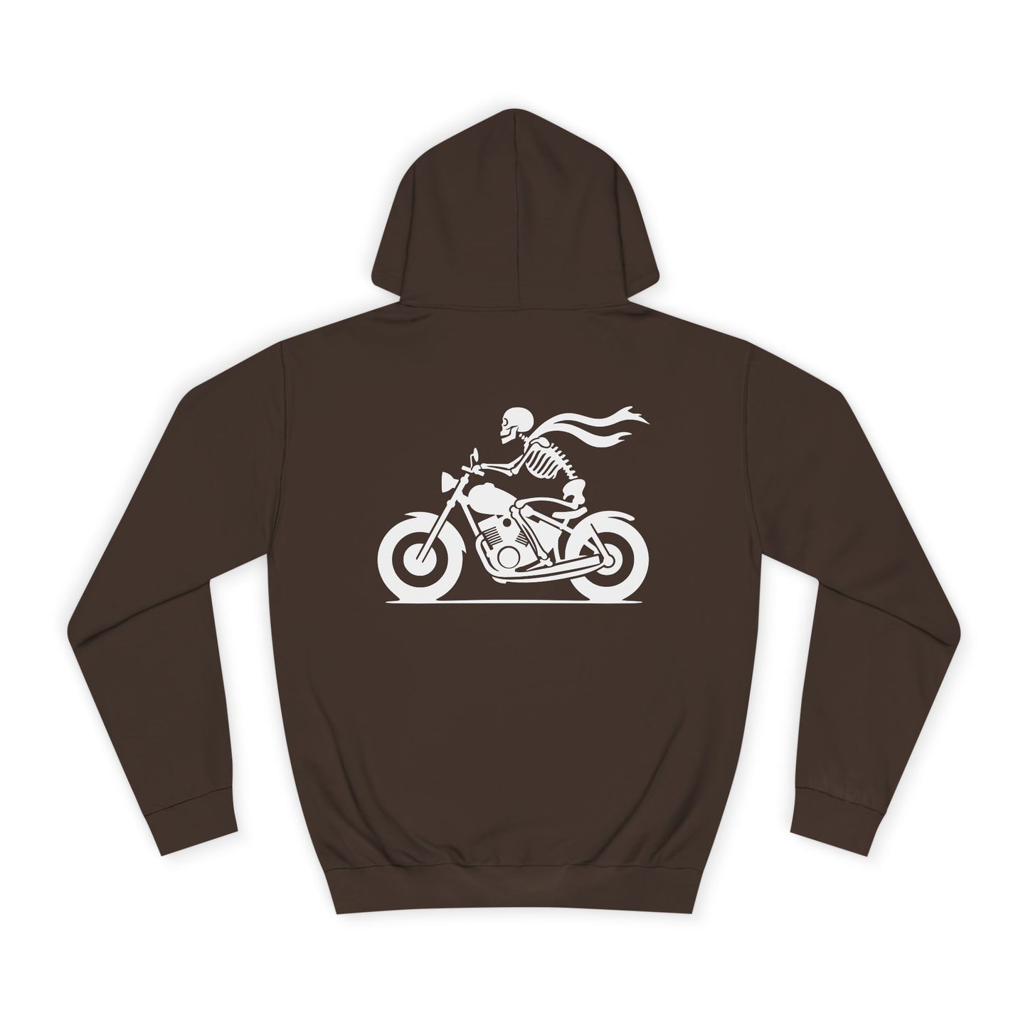 Skeleton Rider, Rad Moto Bunny, Unisex Hoodie - Biker Style Sweatshirt for Motorcycle Enthusiasts