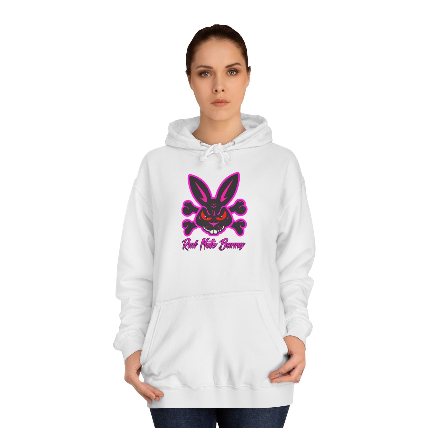 You just got passed by a Girl, Rad Moto Bunny, Unisex Hoodie - Biker Style Sweatshirt for Motorcycle Enthusiasts