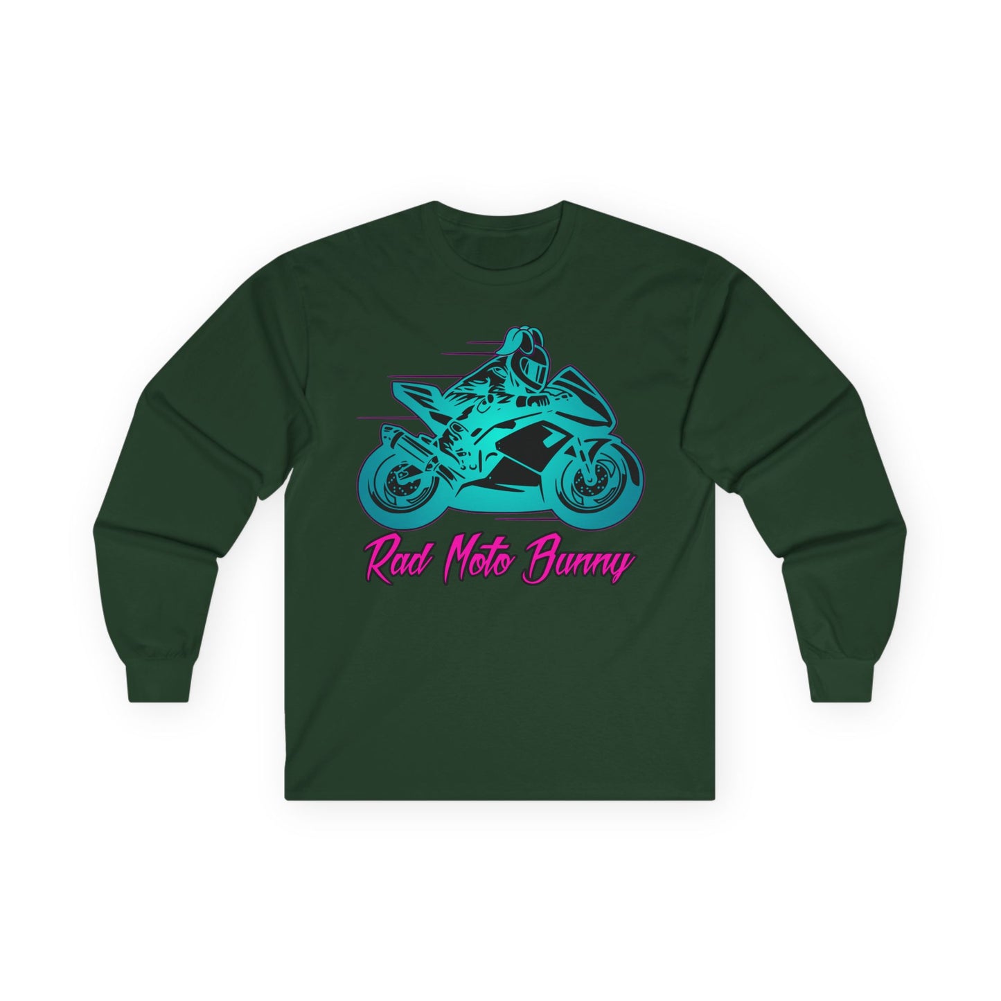 If you think my ears are big, Rad Moto Bunny, Unisex Long Sleeve Tee - Bold Graphic T-Shirt for Motorcycle Enthusiasts