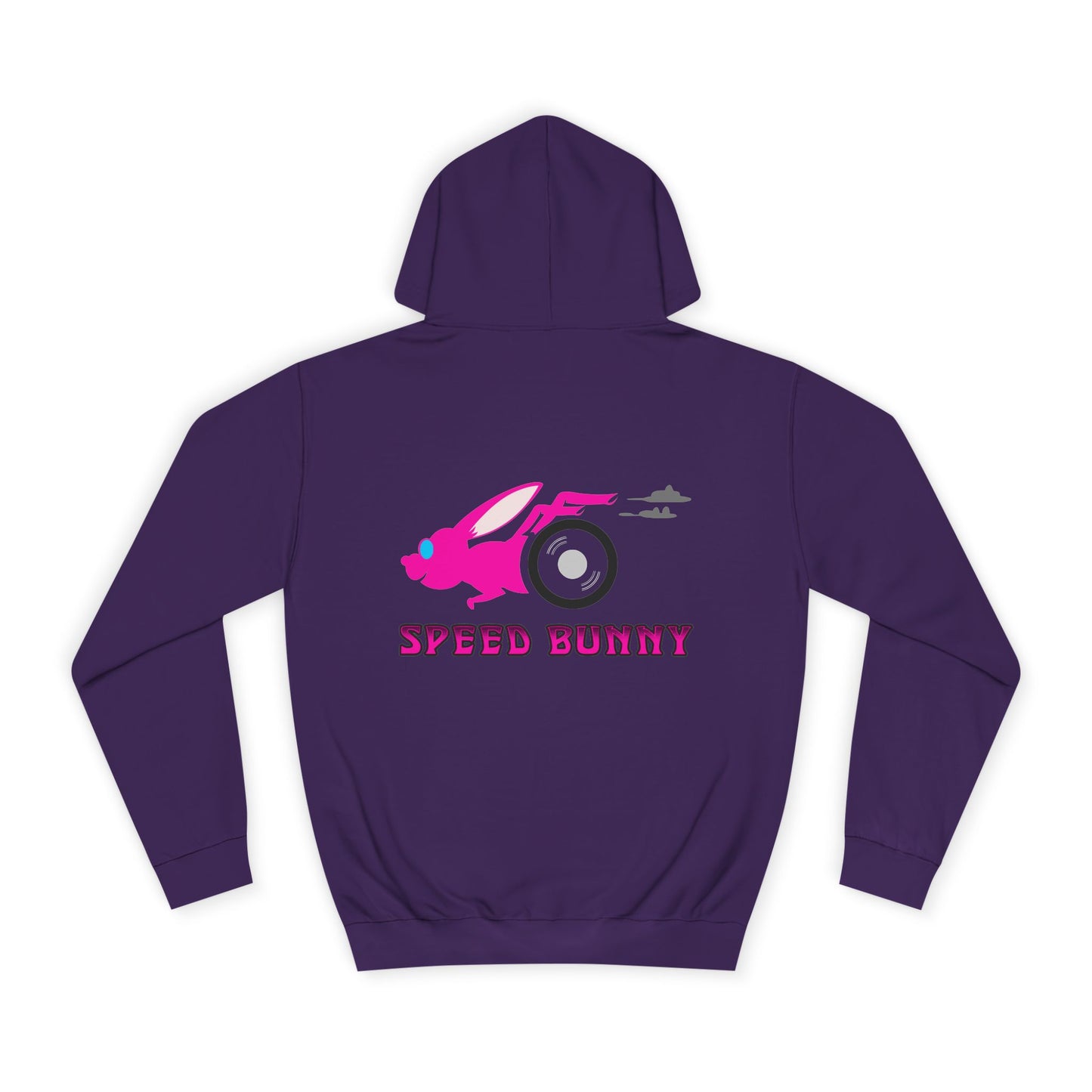 Speed Bunny, Rad Moto Bunny, Unisex Hoodie - Biker Style Sweatshirt for Motorcycle Enthusiasts