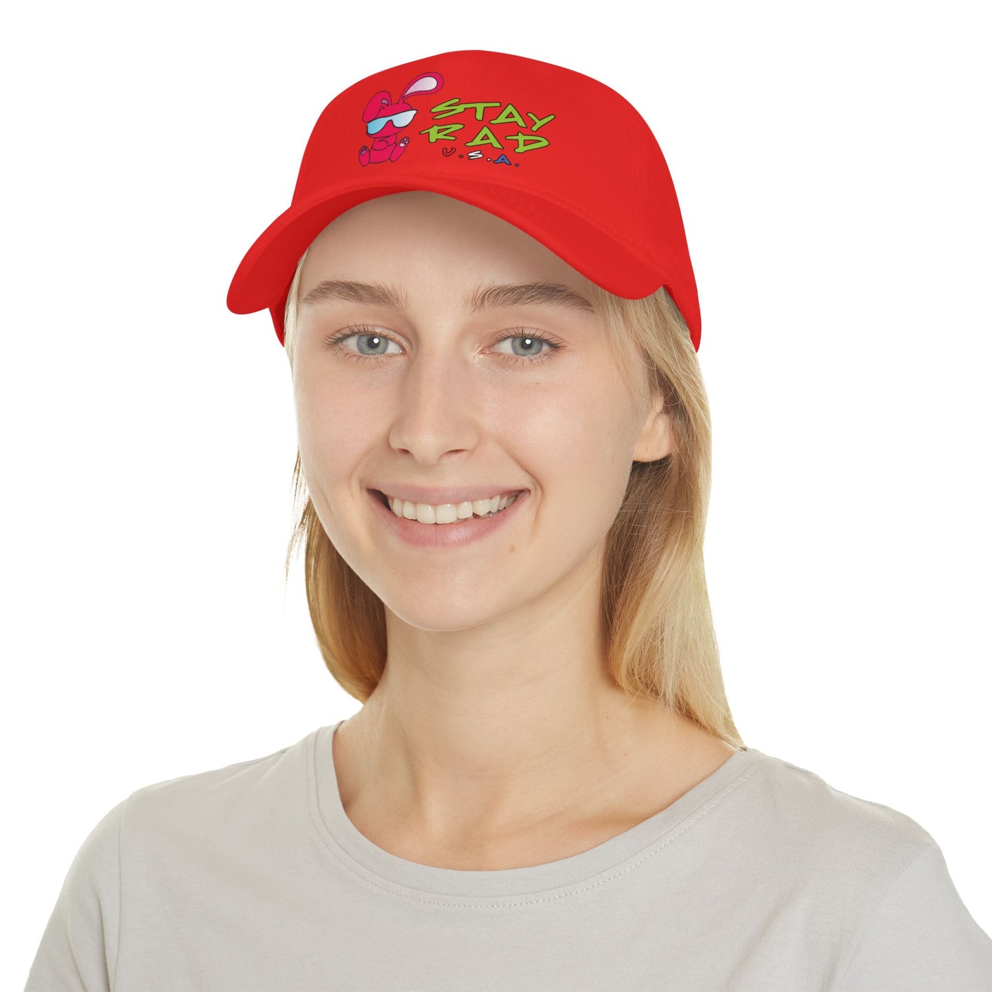 Cool Bunny Stay Rad Baseball Cap.