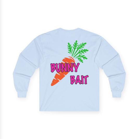 Bunny Bait, Rad Moto Bunny, Unisex Long Sleeve Tee - Bold Graphic T-Shirt for Motorcycle Enthusiasts