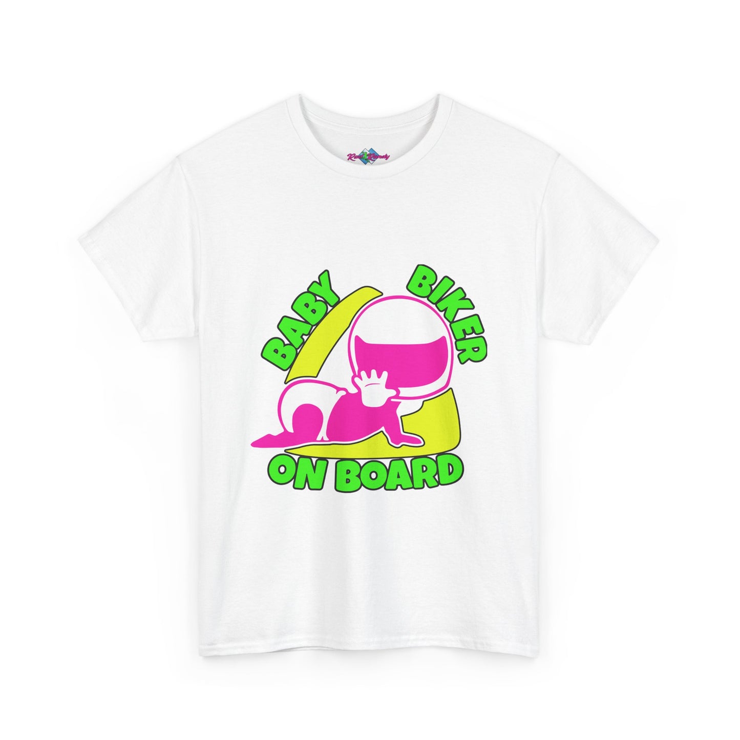 Baby Biker on Board. Girl. Heavy Cotton T-Shirt