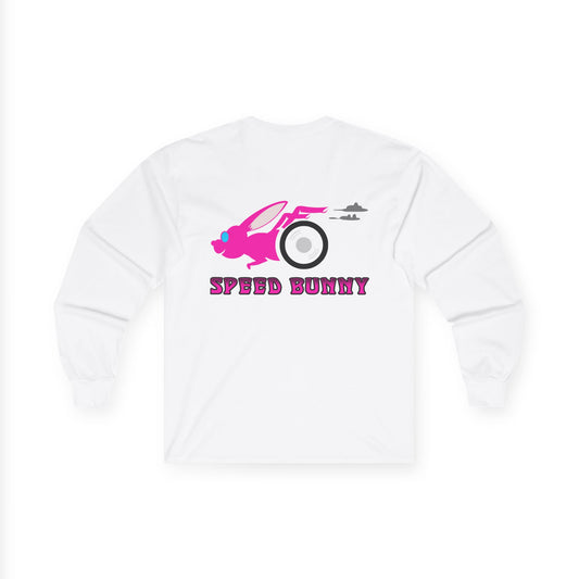 Speed Bunny, Rad Moto Bunny, Unisex Long Sleeve Tee - Bold Graphic T-Shirt for Motorcycle Enthusiasts
