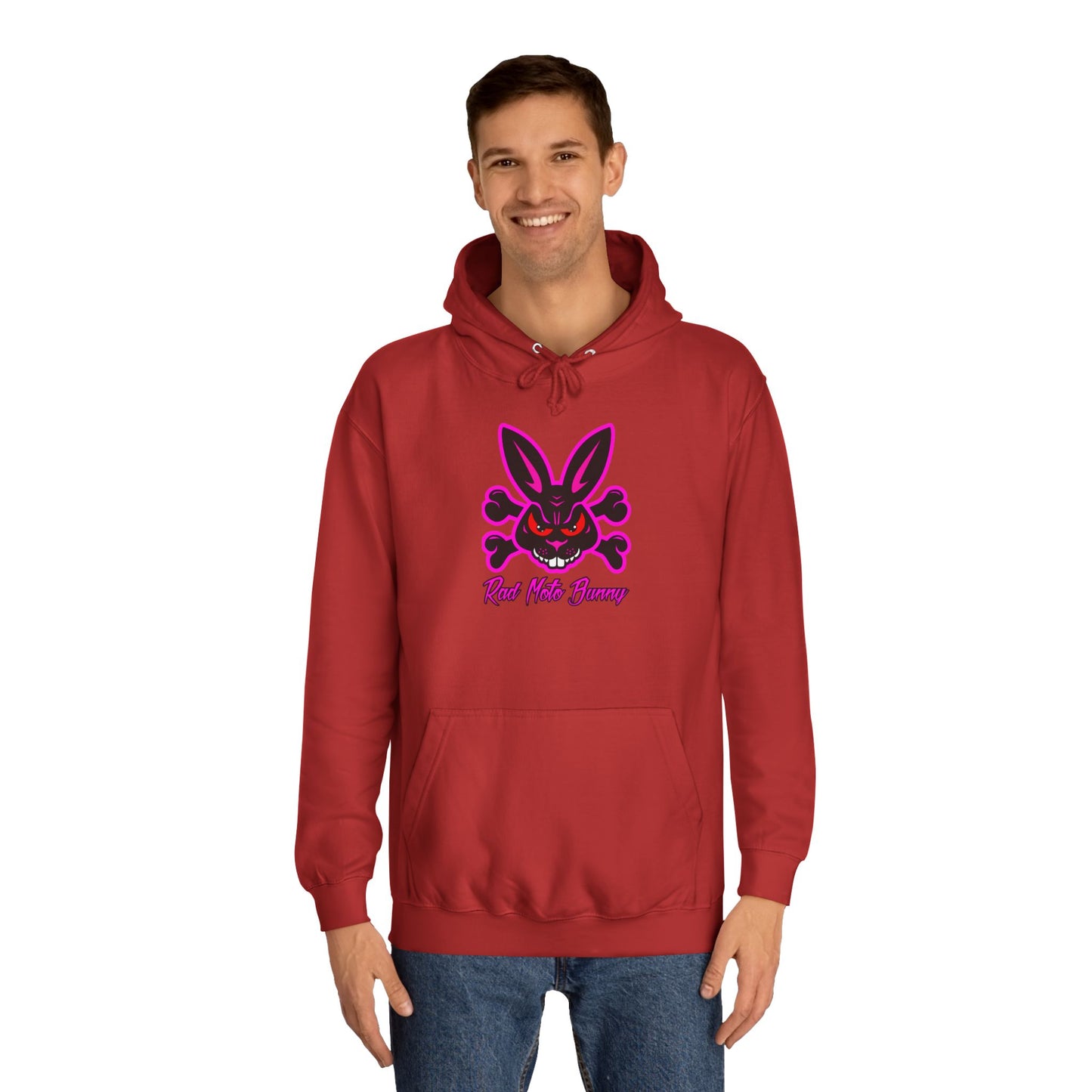 Zombie Bunny, Rad Moto Bunny, Unisex Hoodie - Biker Style Sweatshirt for Motorcycle Enthusiasts