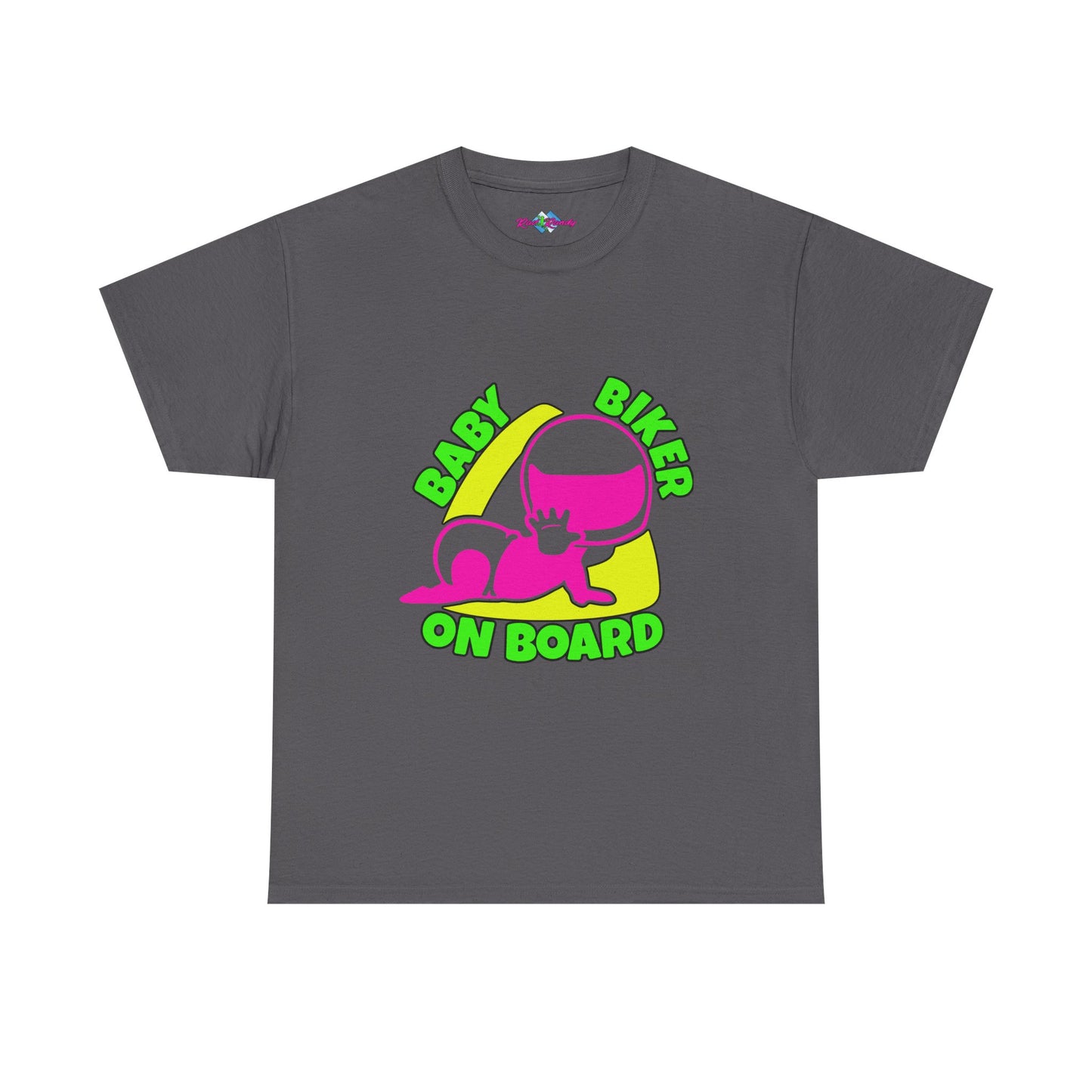 Baby Biker on Board. Girl. Heavy Cotton T-Shirt
