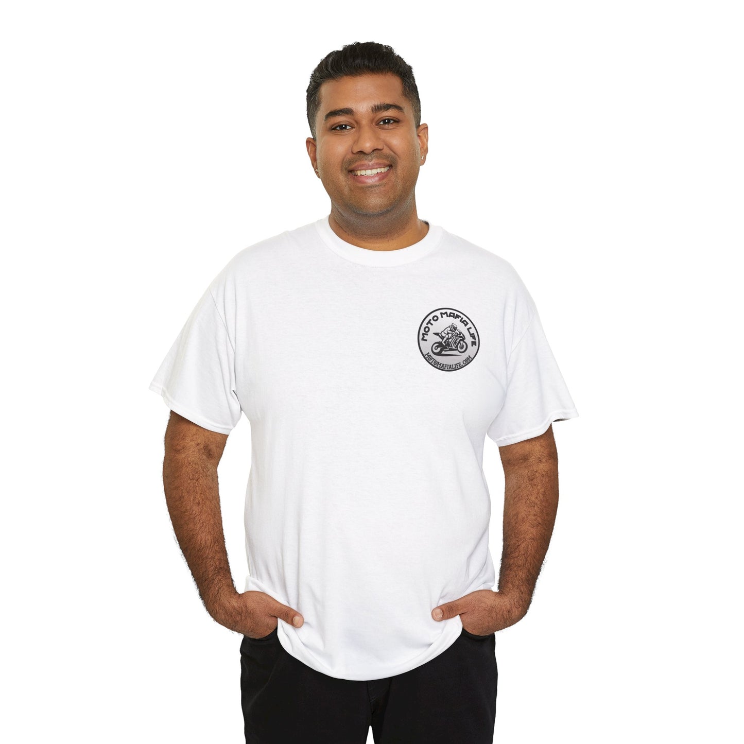 Be Brave, Never Give up, Moto Mafia Life, Heavy Cotton T-Shirt