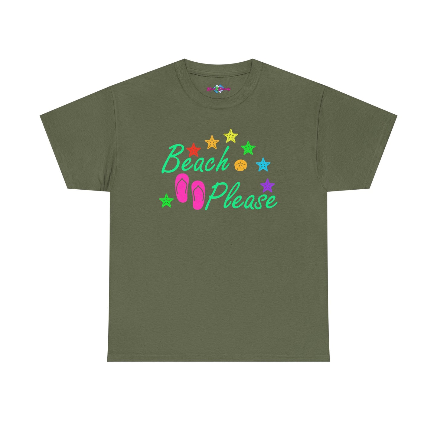 Beach Please. Heavy Cotton T-Shirt