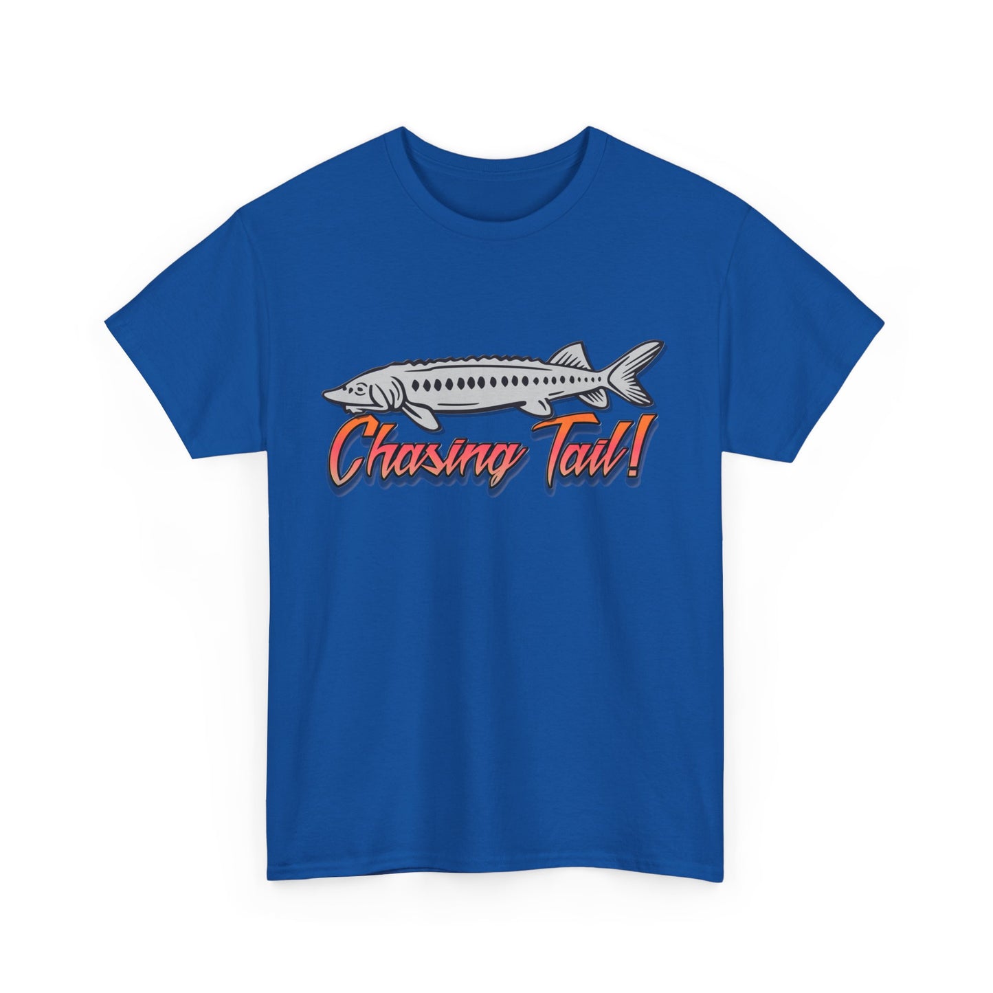 Chasing Tail Sturgeon. Heavy Cotton T-Shirt