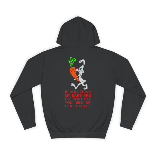 If you think my ears are big, Rad Moto Bunny, Unisex Hoodie - Biker Style Sweatshirt for Motorcycle Enthusiasts