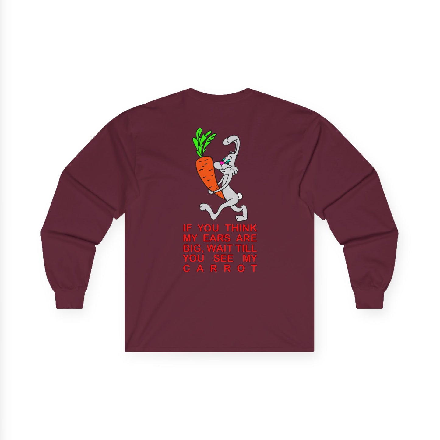 If you think my ears are big, Rad Moto Bunny, Unisex Long Sleeve Tee - Bold Graphic T-Shirt for Motorcycle Enthusiasts