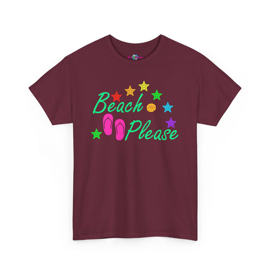 Beach Please. Heavy Cotton T-Shirt