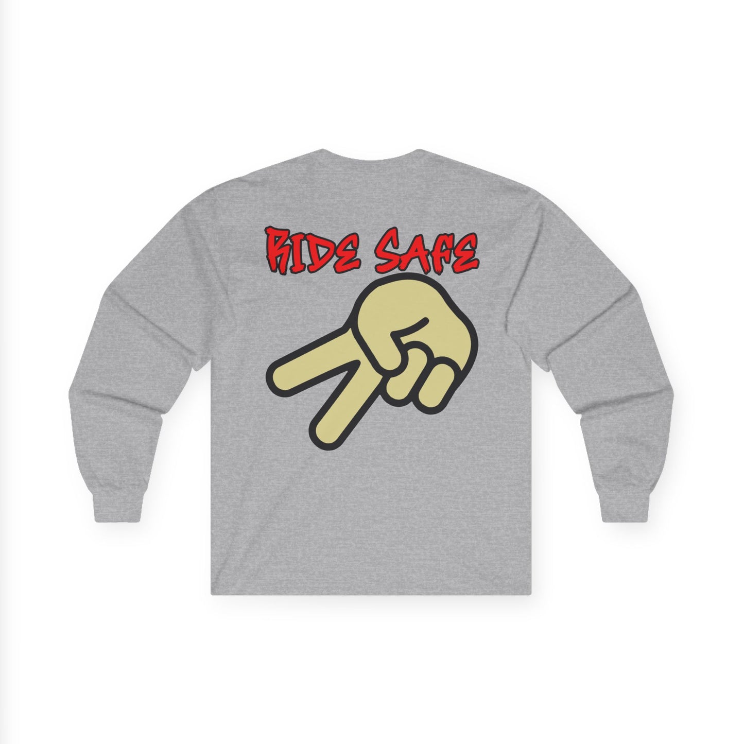 Ride Safe, Rad Moto Bunny, Unisex Long Sleeve Tee - Bold Graphic T-Shirt for Motorcycle Enthusiasts