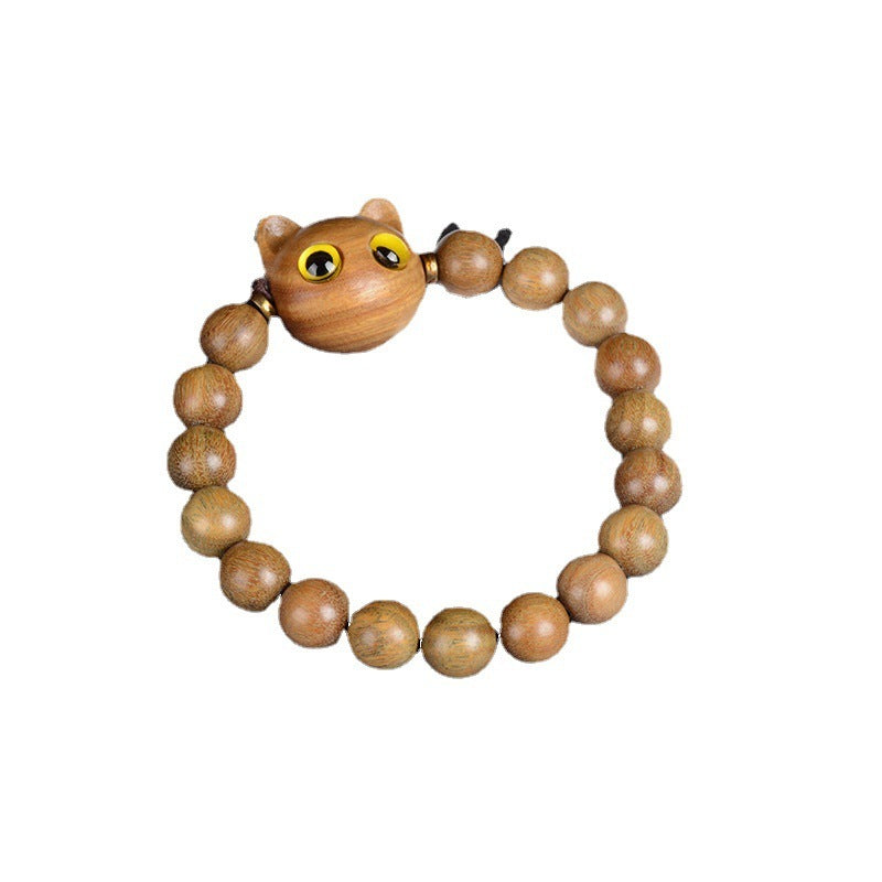 Sandalwood Cat Bracelet