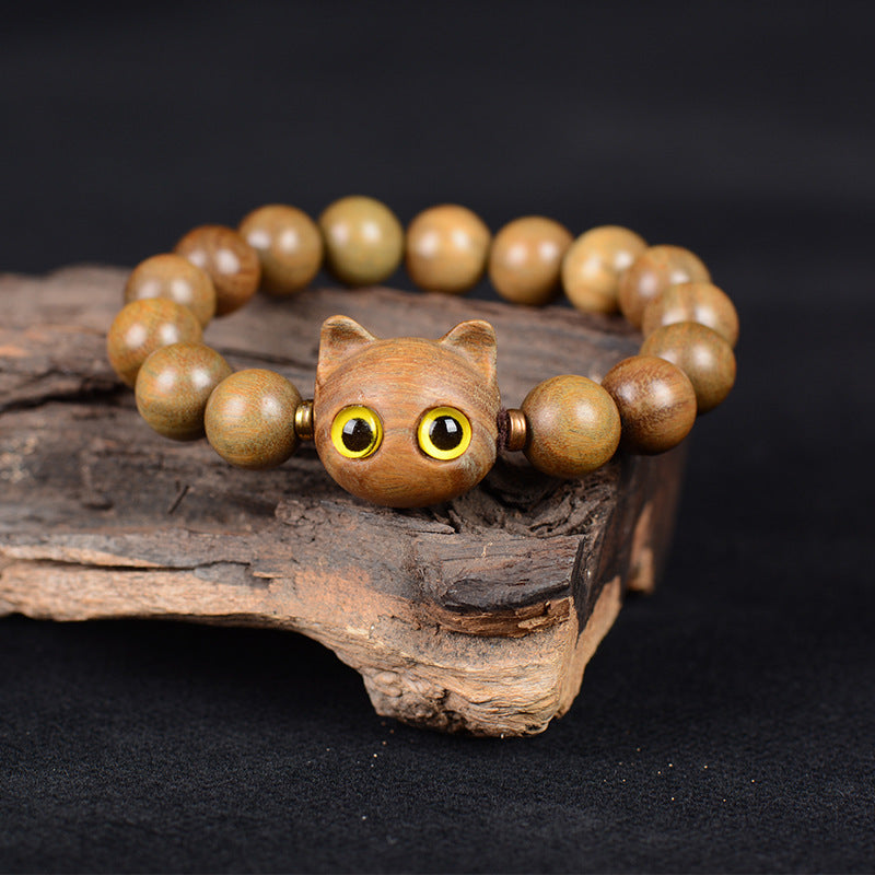 Sandalwood Cat Bracelet