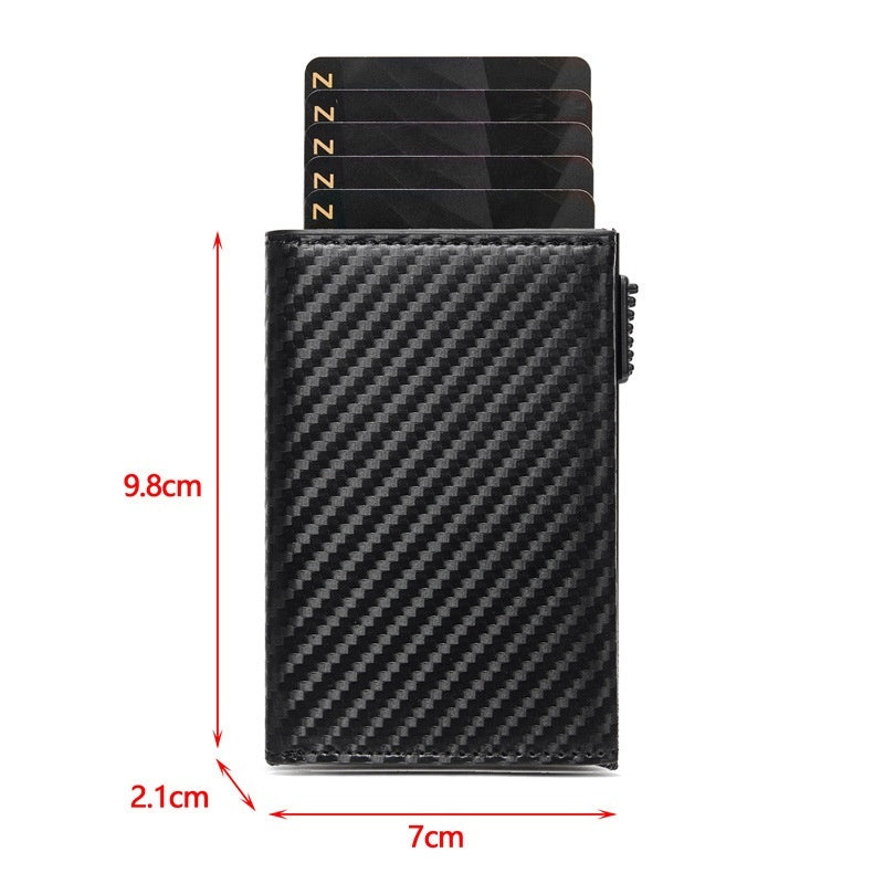 Carbon Fiber Anti-Theft Swiping Multiple Card Slots Wallet