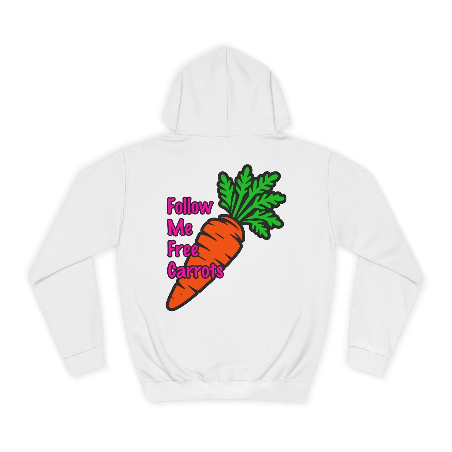 Follow me Free Carrots, Rad Moto Bunny, Unisex Hoodie - Biker Style Sweatshirt for Motorcycle Enthusiasts