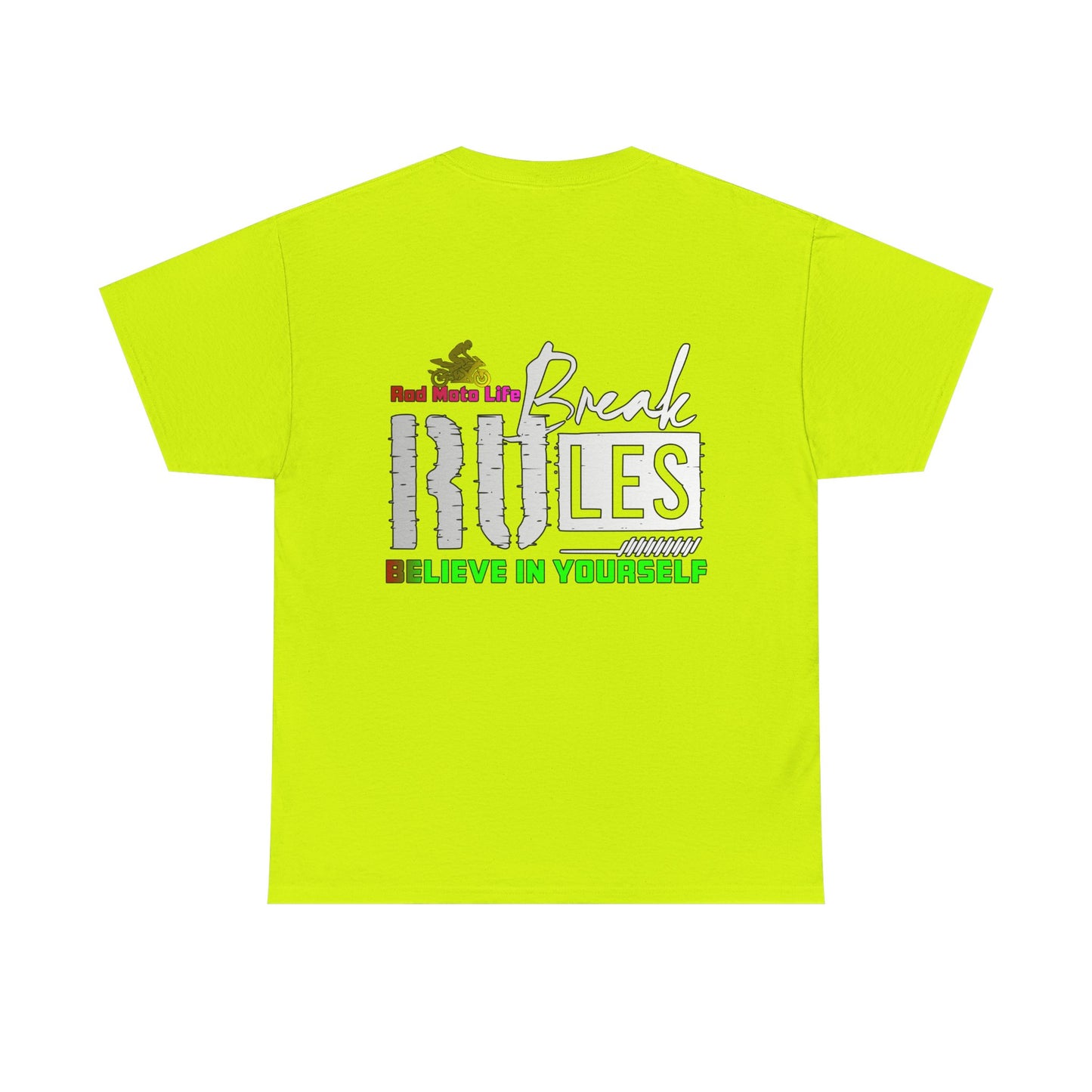 Break Rules, Rad Moto Life, Heavy Cotton T-Shirt