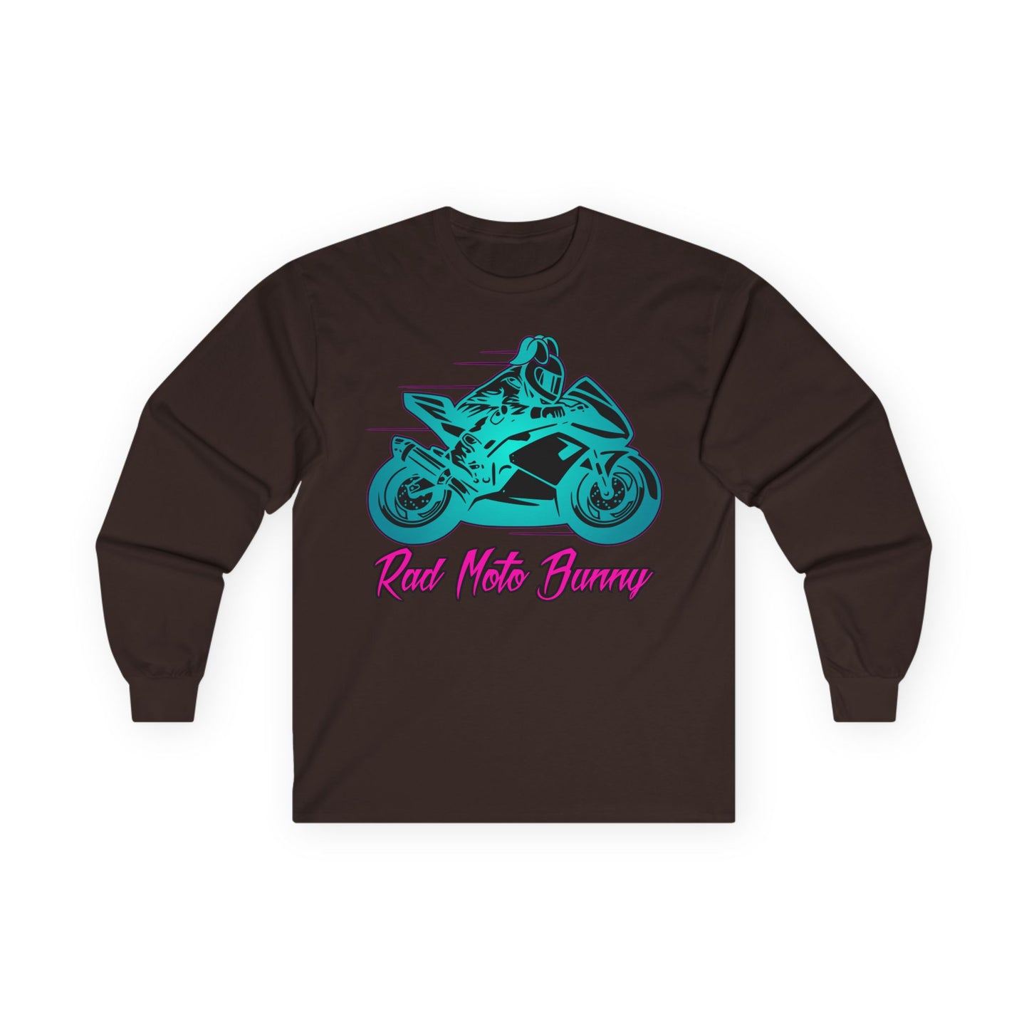 If you think my ears are big, Rad Moto Bunny, Unisex Long Sleeve Tee - Bold Graphic T-Shirt for Motorcycle Enthusiasts