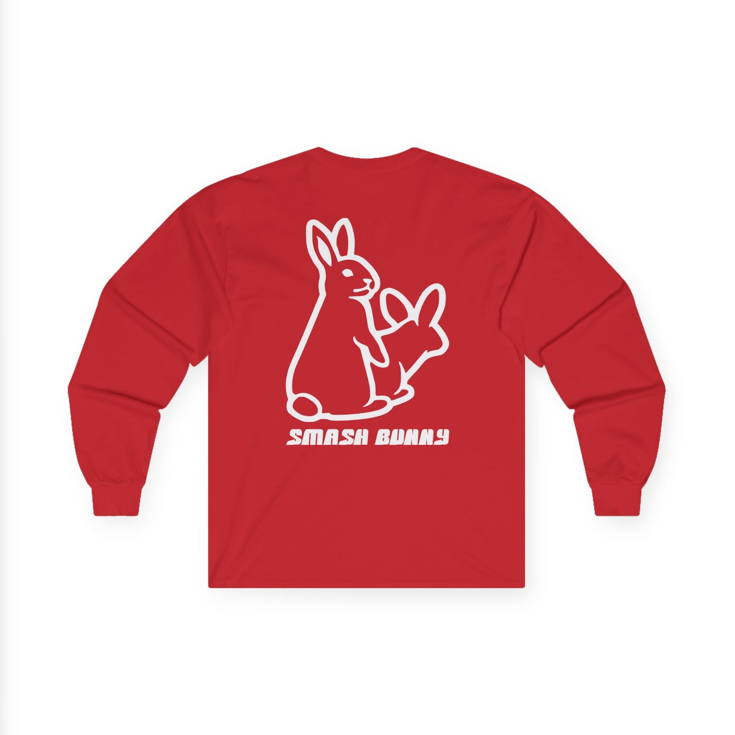 Smash Bunny, Rad Moto Bunny, Unisex Long Sleeve Tee - Bold Graphic T-Shirt for Motorcycle Enthusiasts