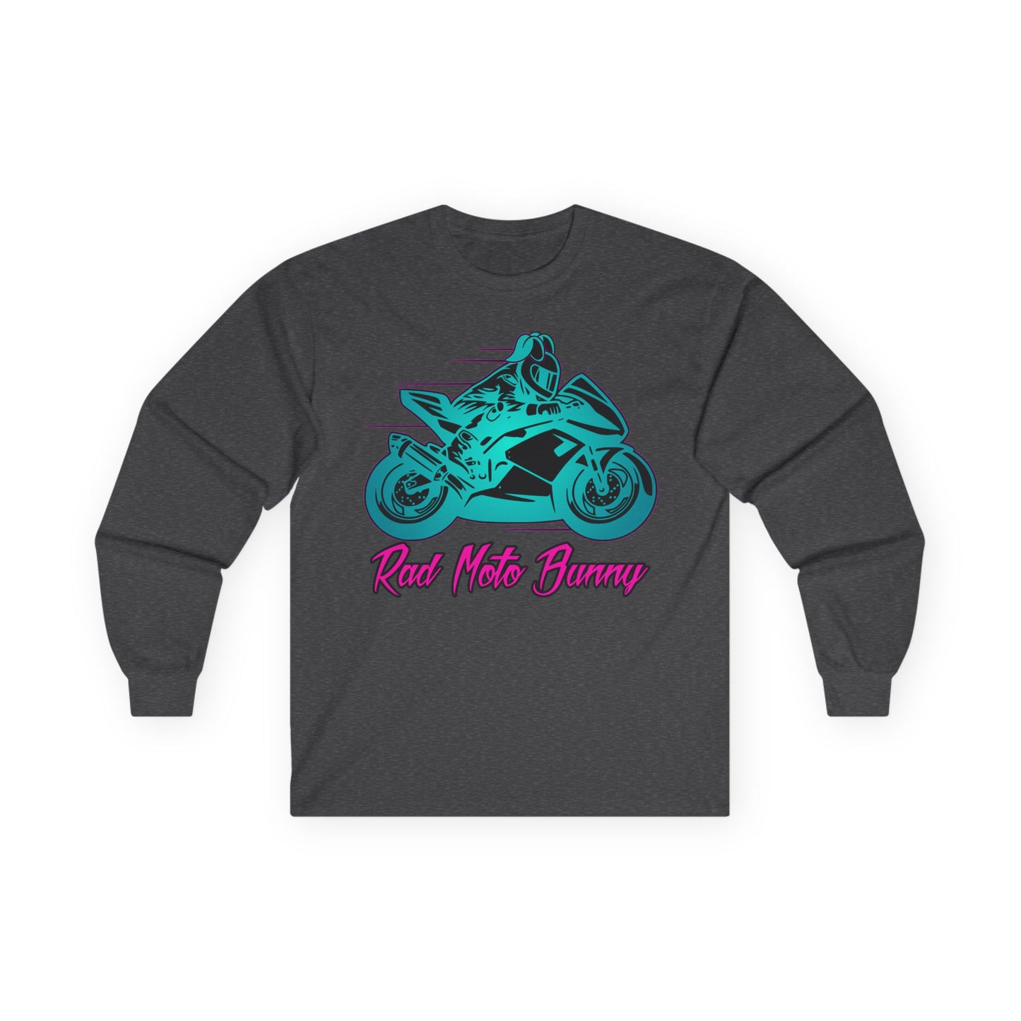 If you think my ears are big, Rad Moto Bunny, Unisex Long Sleeve Tee - Bold Graphic T-Shirt for Motorcycle Enthusiasts