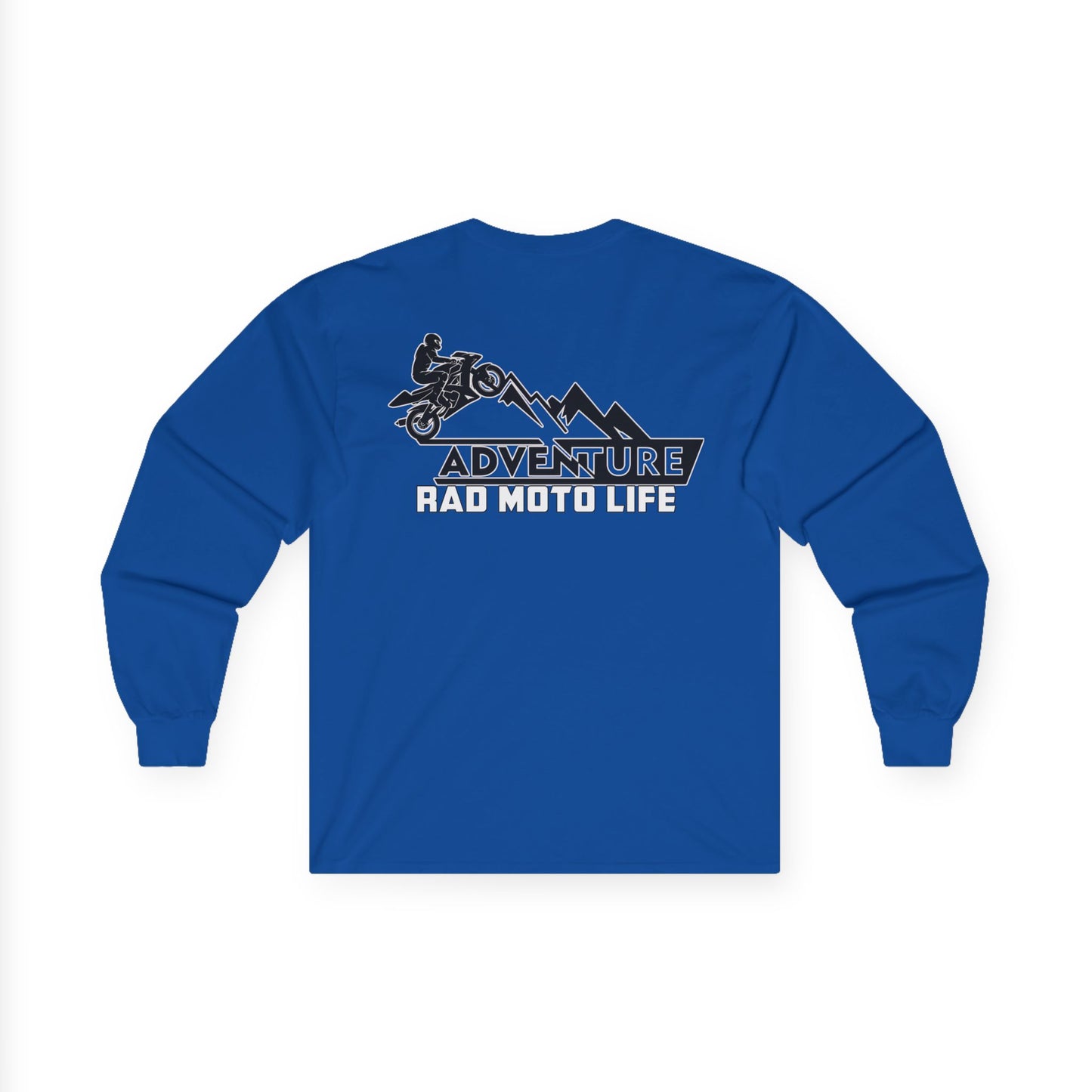 Adventure, Rad Moto Life Unisex Long Sleeve Tee - Bold Graphic T-Shirt for Motorcycle Enthusiasts