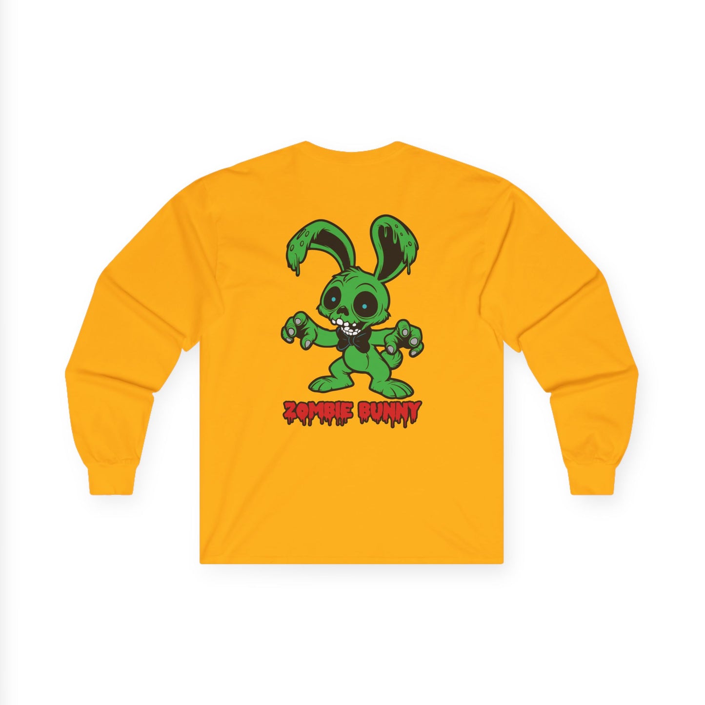 Zombie Bunny, Rad Moto Bunny, Unisex Long Sleeve Tee - Bold Graphic T-Shirt for Motorcycle Enthusiasts