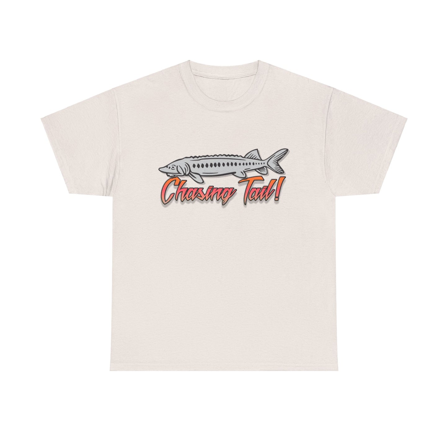 Chasing Tail Sturgeon. Heavy Cotton T-Shirt
