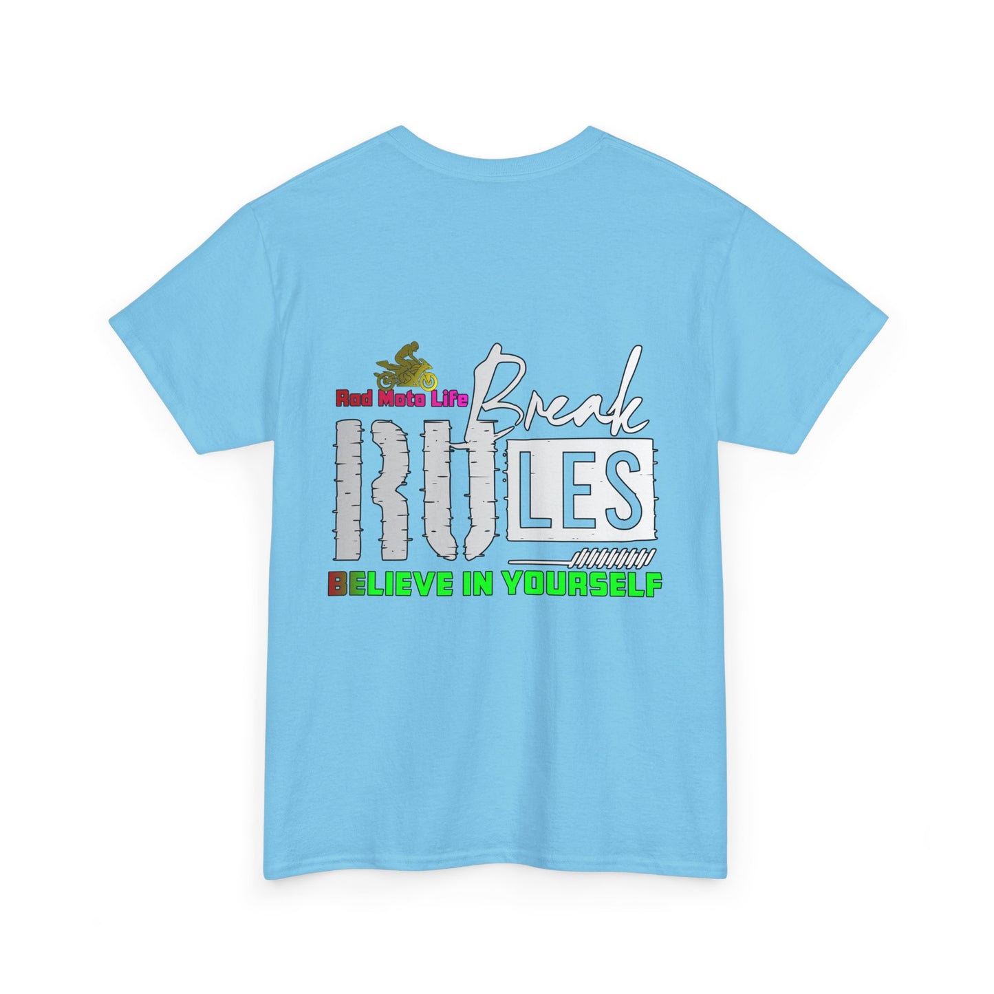Break Rules, Rad Moto Life, Heavy Cotton T-Shirt
