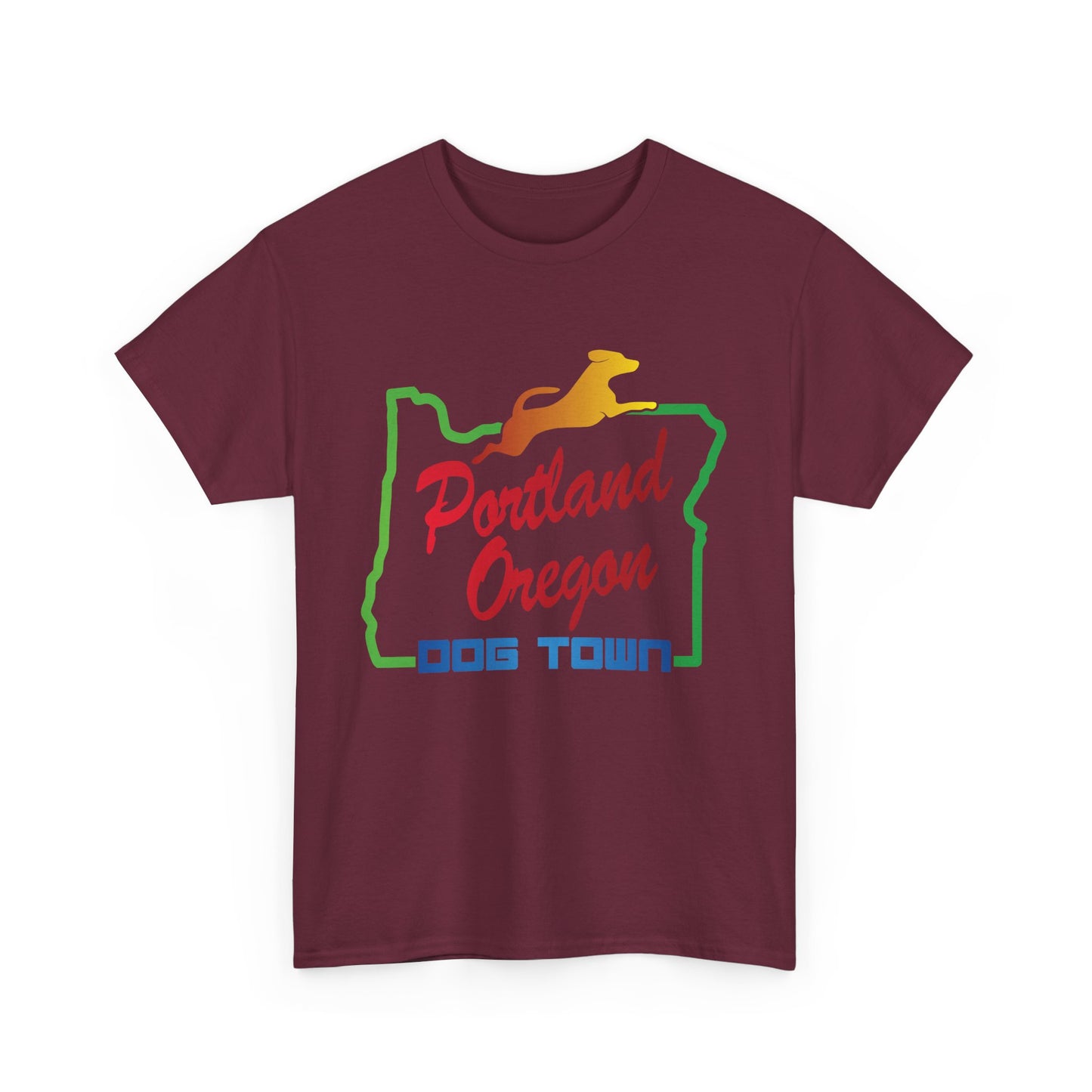 Portland Oregon Dog Town. Heavy Cotton T-Shirt