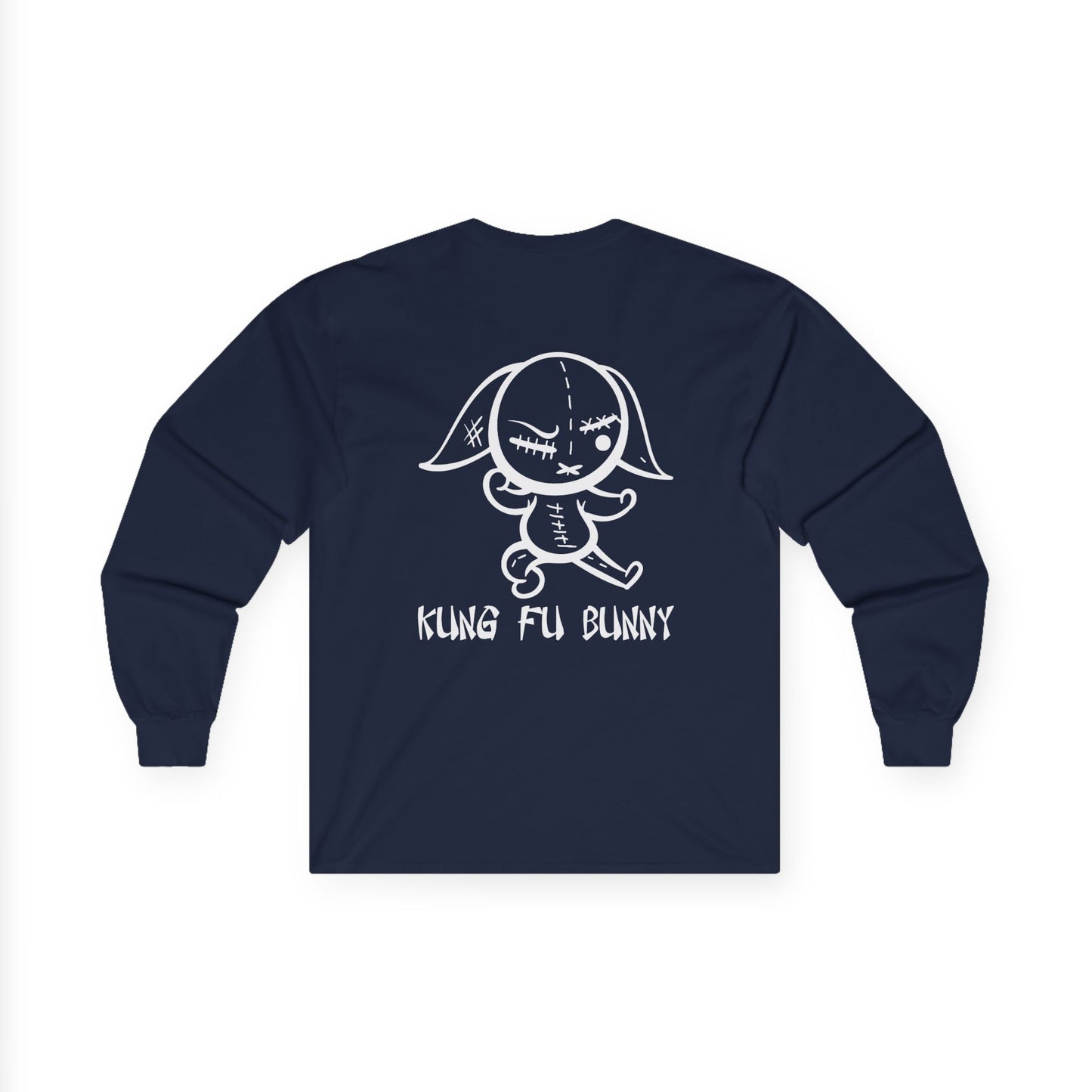 Kung Fu Bunny, Rad Moto Bunny, Unisex Long Sleeve Tee - Bold Graphic T-Shirt for Motorcycle Enthusiasts