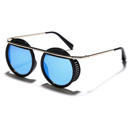Round frame steampunk sunglasses