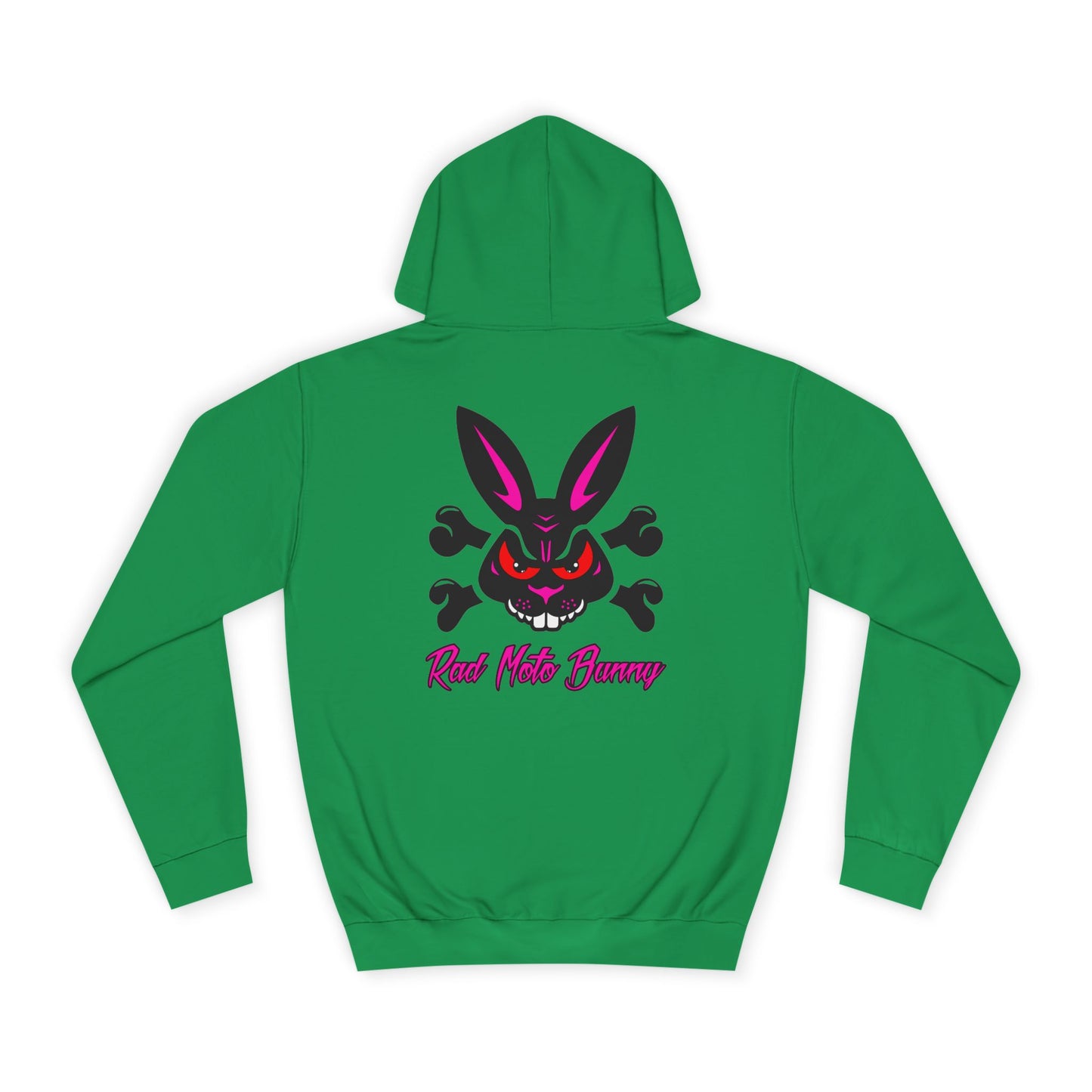 Rad Moto Bunny, Unisex Hoodie - Biker Style Sweatshirt for Motorcycle Enthusiasts