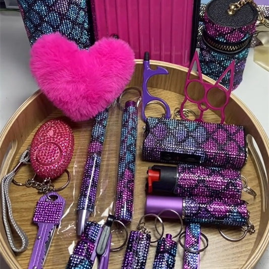 Rose Personal Safety Keychain Set