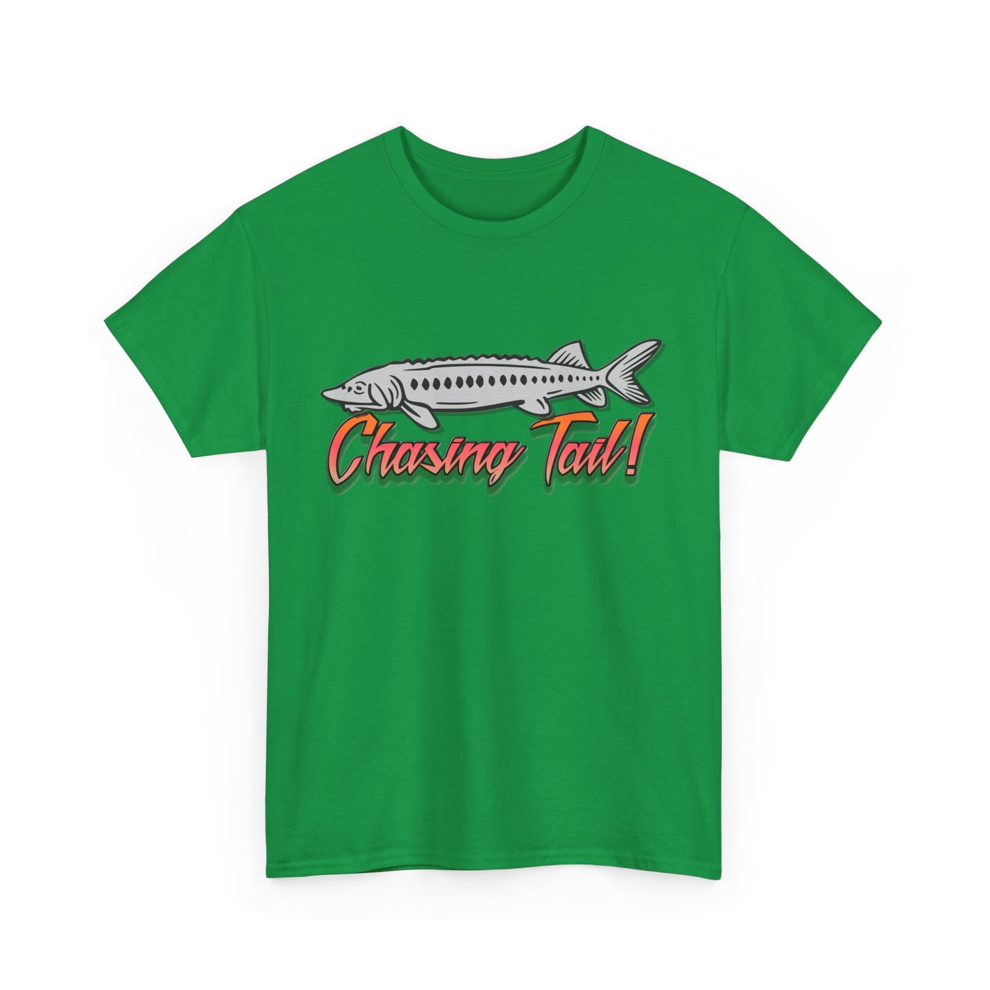 Chasing Tail Sturgeon. Heavy Cotton T-Shirt