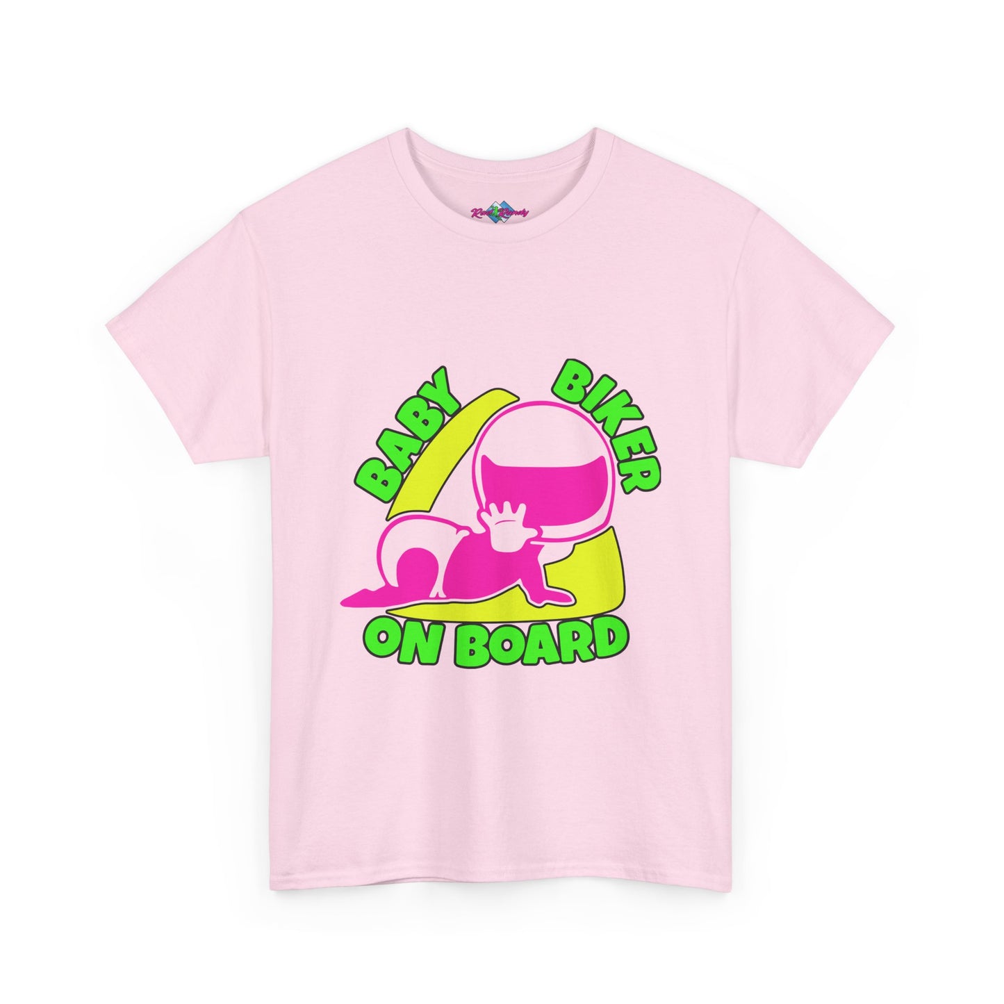 Baby Biker on Board. Girl. Heavy Cotton T-Shirt