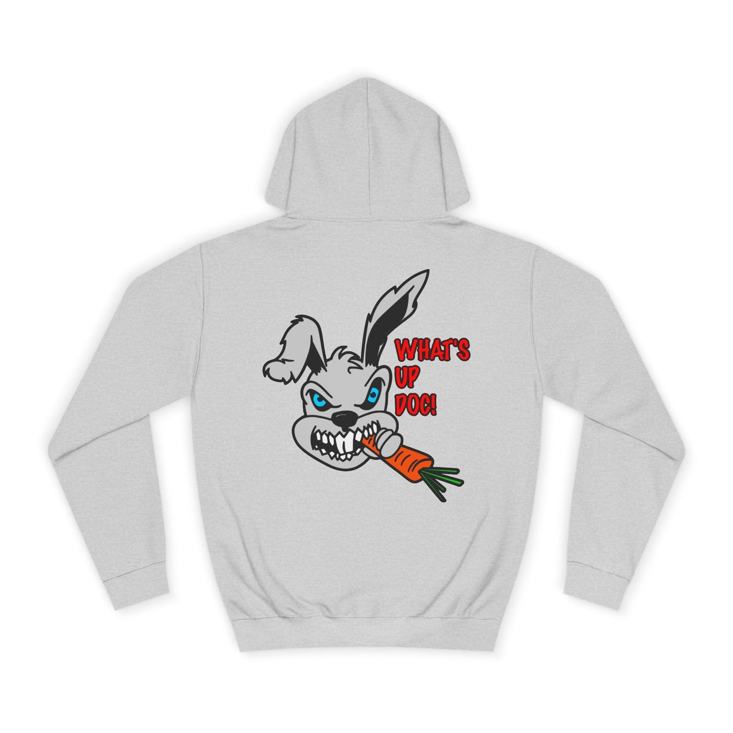 What's up Doc Bunny, Rad Moto Bunny, Unisex Hoodie - Biker Style Sweatshirt for Motorcycle Enthusiasts