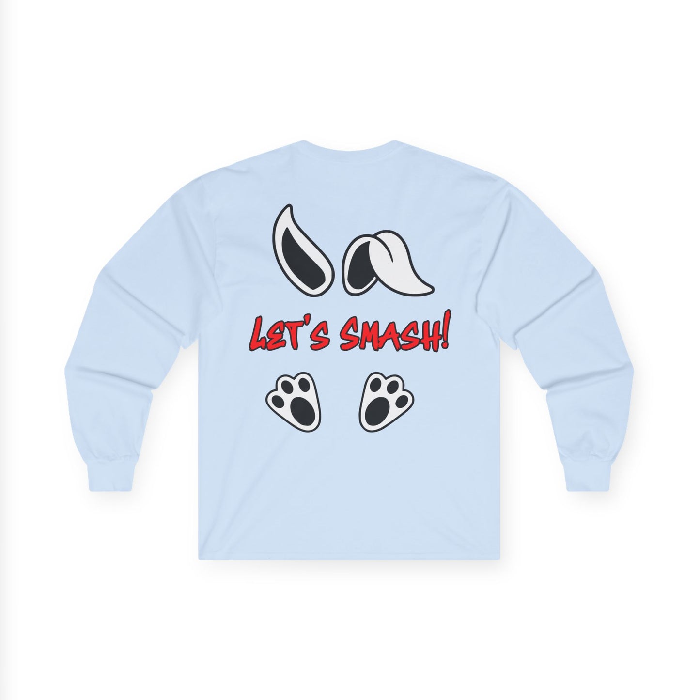 Let's Smash!, Rad Moto Bunny, Unisex Long Sleeve Tee - Bold Graphic T-Shirt for Motorcycle Enthusiasts