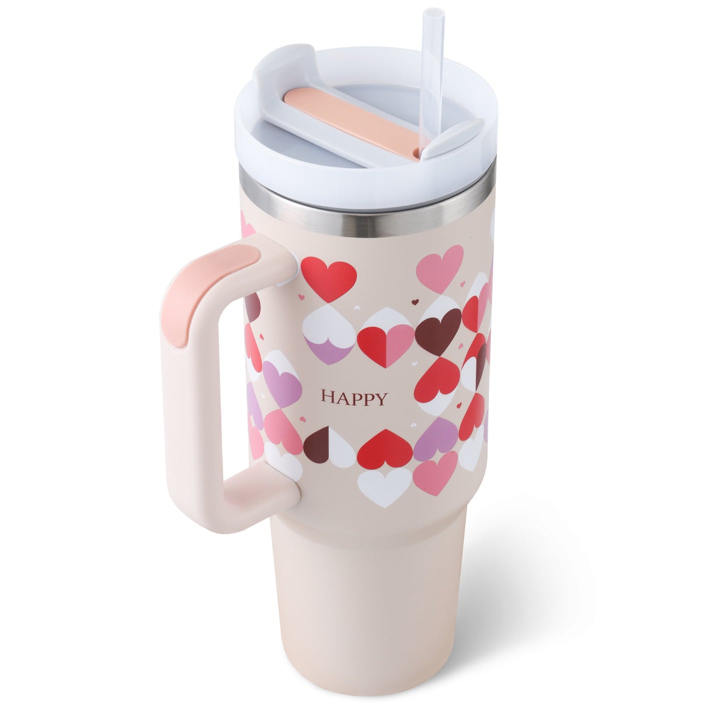 40 Oz Stainless Steel Tumbler with Lid & Straw
