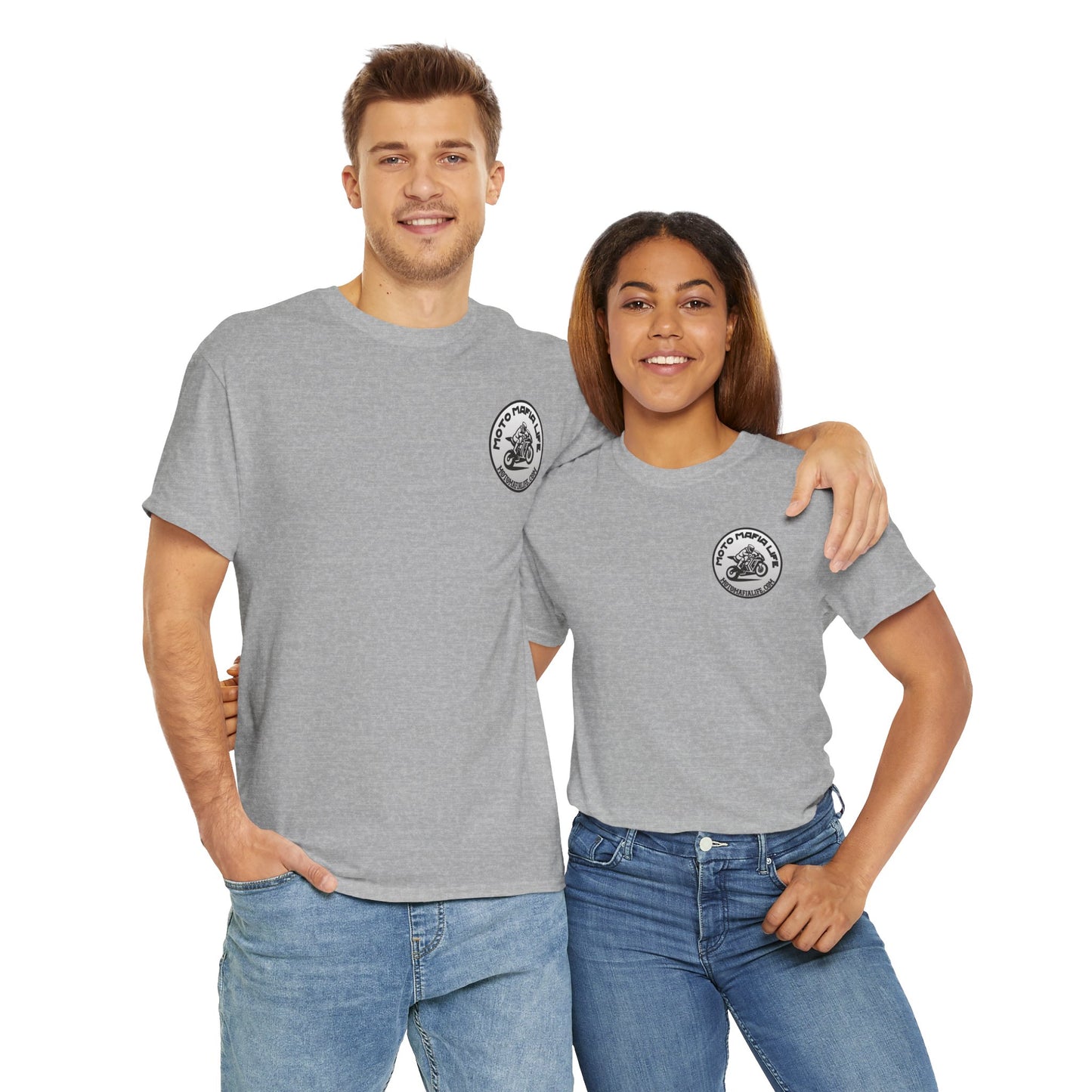 Be Brave, Never Give up, Moto Mafia Life, Heavy Cotton T-Shirt