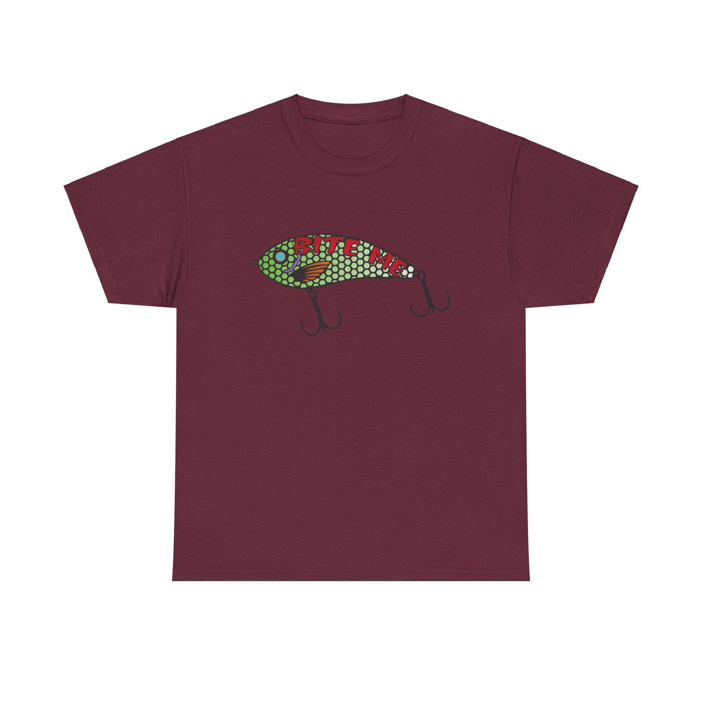 Bite Me Fish Lure. Heavy Cotton T-Shirt