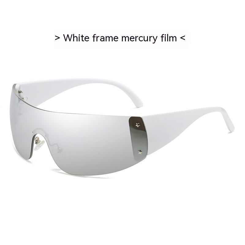 Siamese Pentagram Rimless Sunglasses