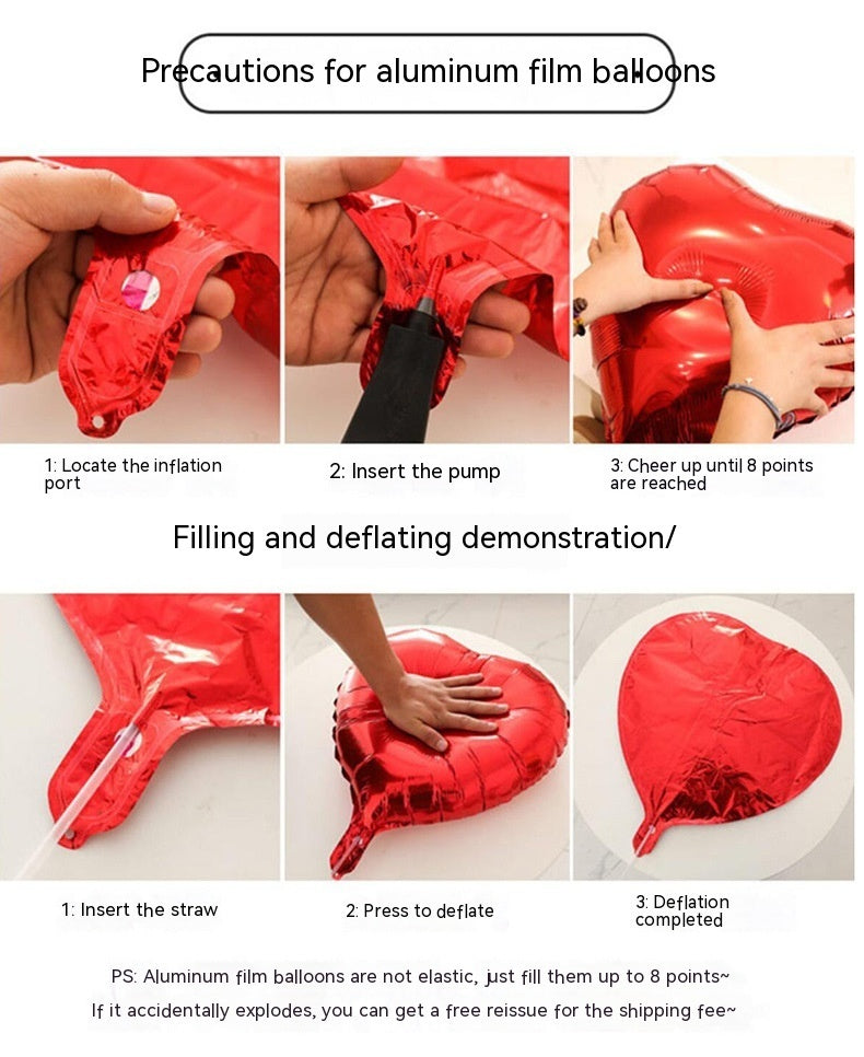 Heart-shaped Aluminum Balloon